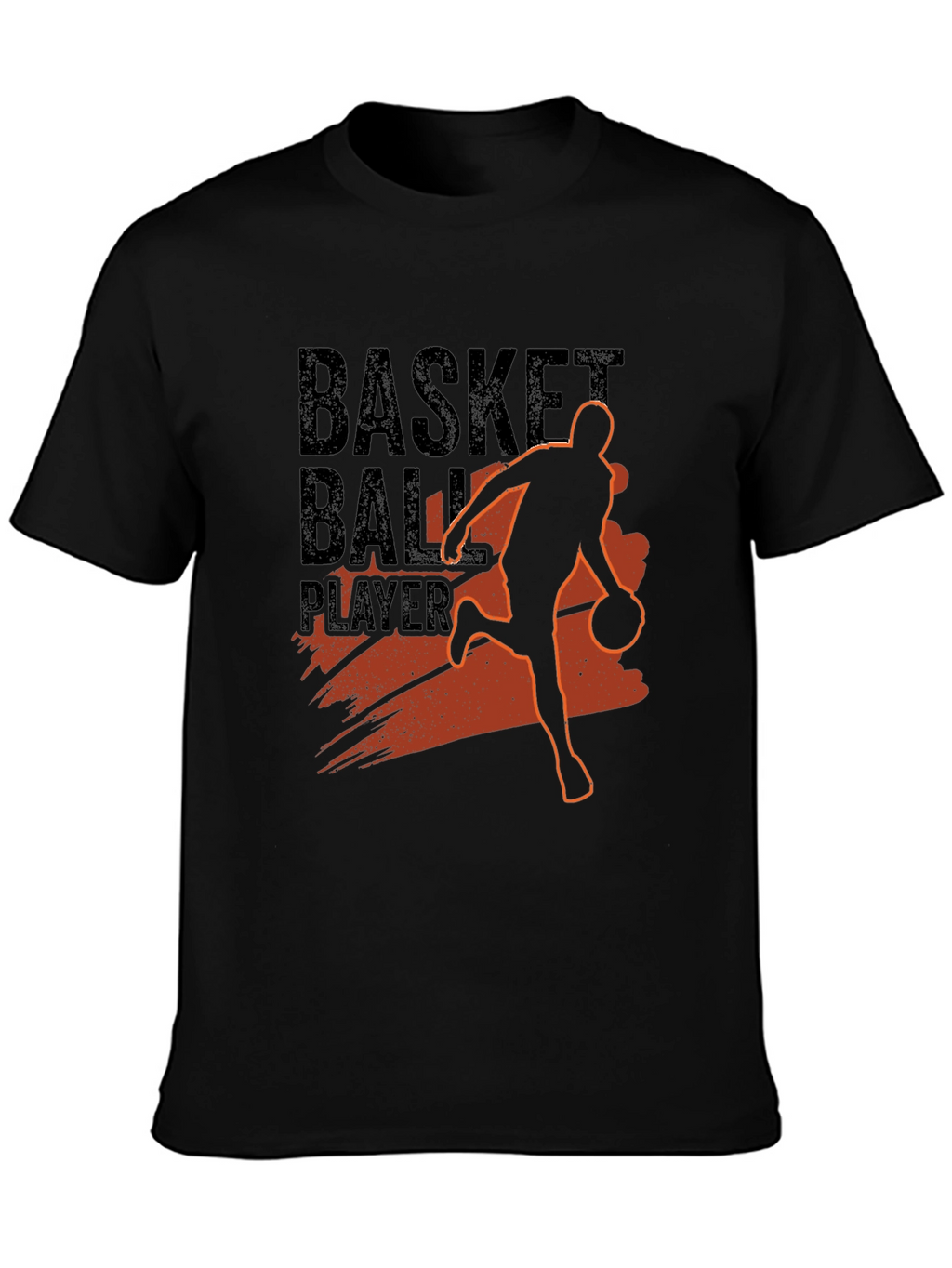 Basketball Player Graphic Print Crew Neck T-Shirt