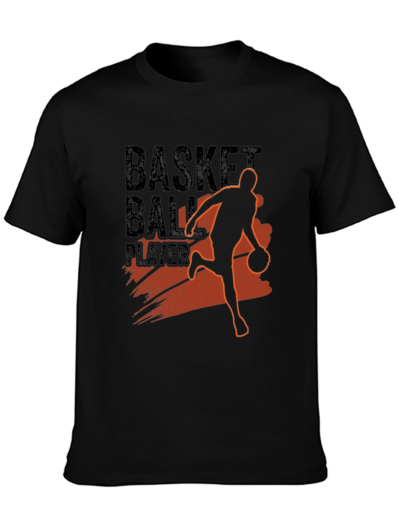 Basketball Player Graphic Print Crew Neck T-Shirt