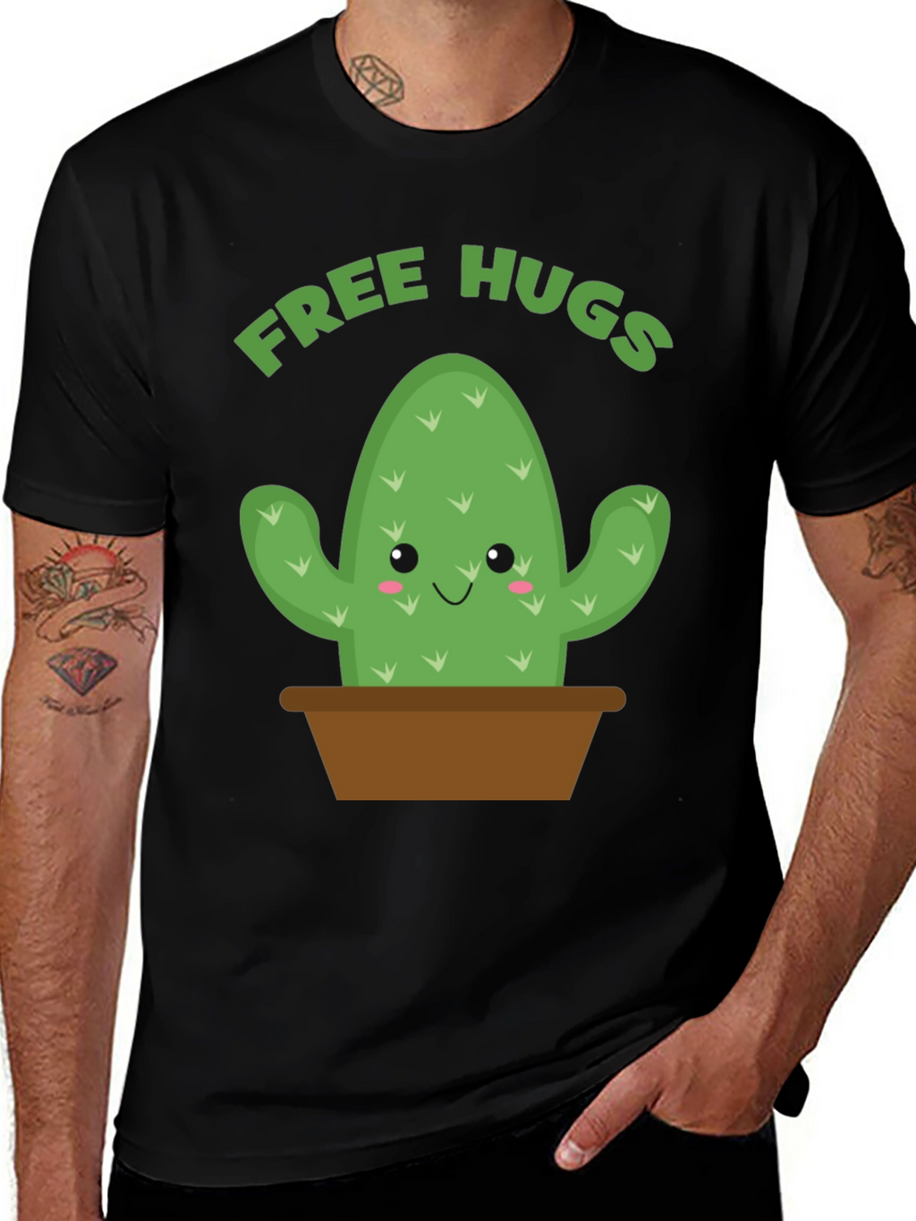 Free Hugs Cactus Graphic Tee