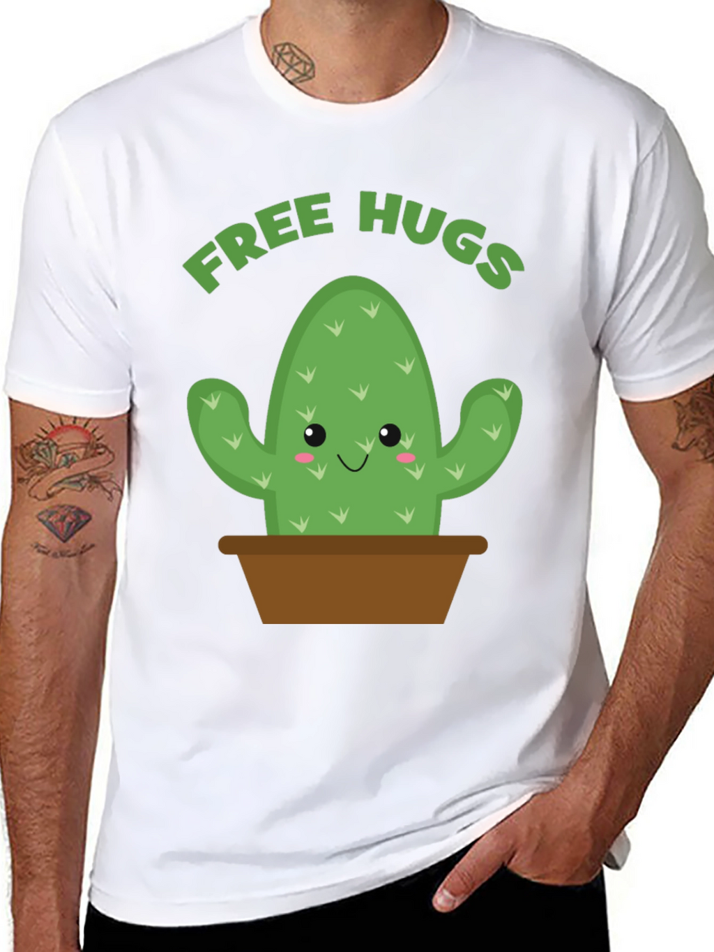 Free Hugs Cactus Graphic Tee