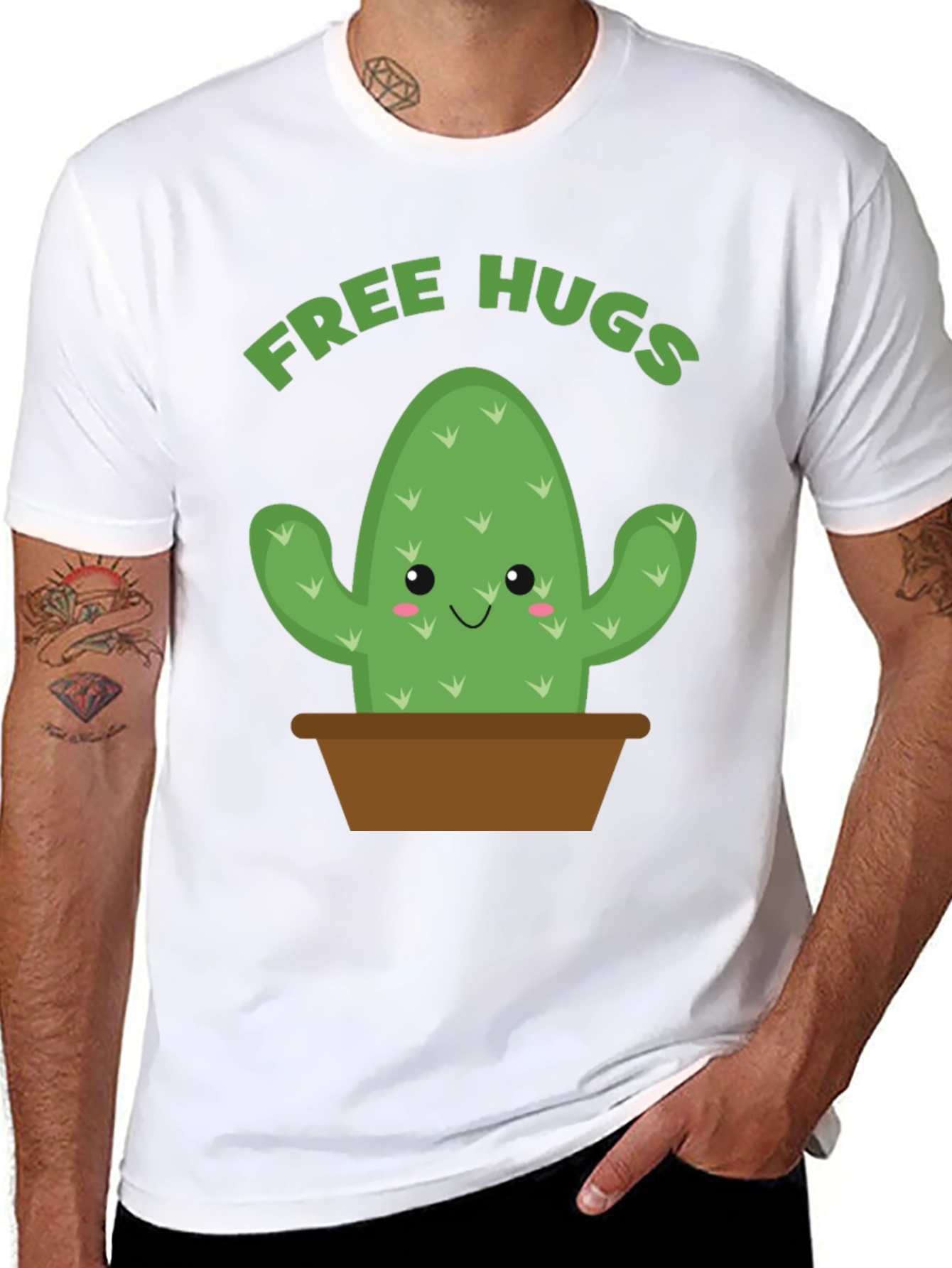 Free Hugs Cactus Graphic Tee