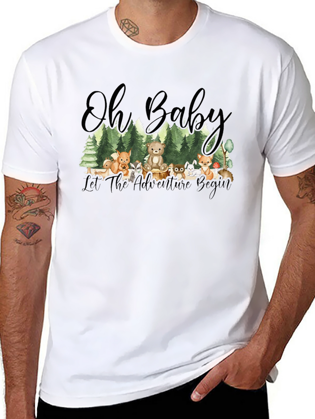 Oh Baby! Adventure Begins Forest Animal T-Shirt