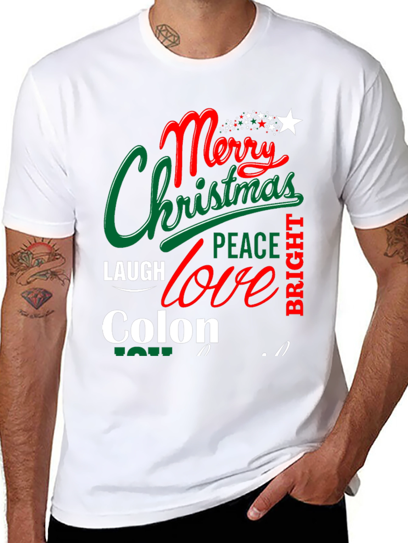 Merry Christmas Colon Tee Shirt