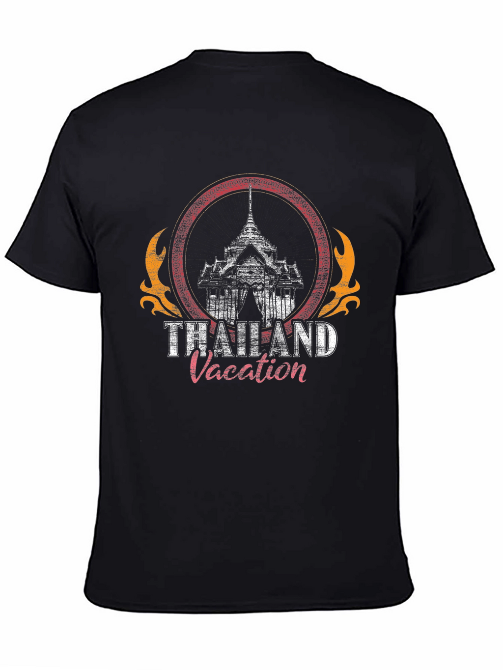 Thailand Vacation Graphic T-Shirt - Black