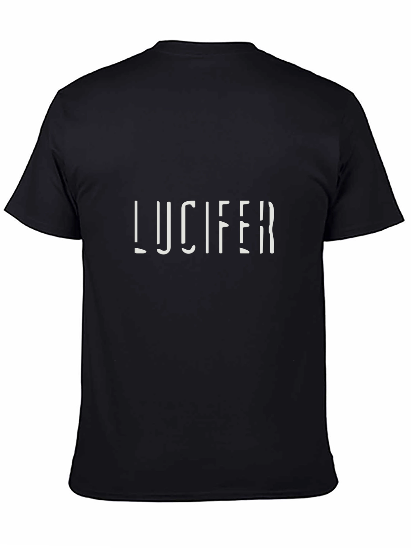 Lucifer Graphic Print Black T-Shirt for Men