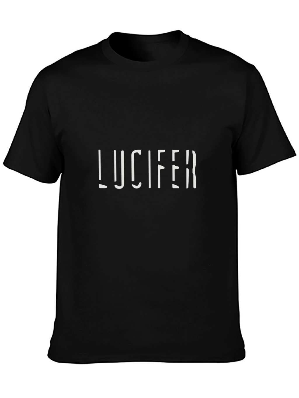 Lucifer Graphic Print Black T-Shirt for Men