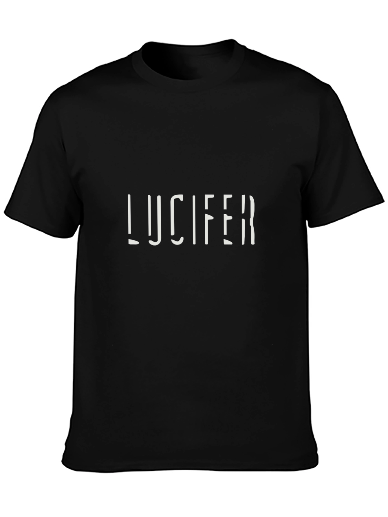 Lucifer Graphic Print Black T-Shirt for Men