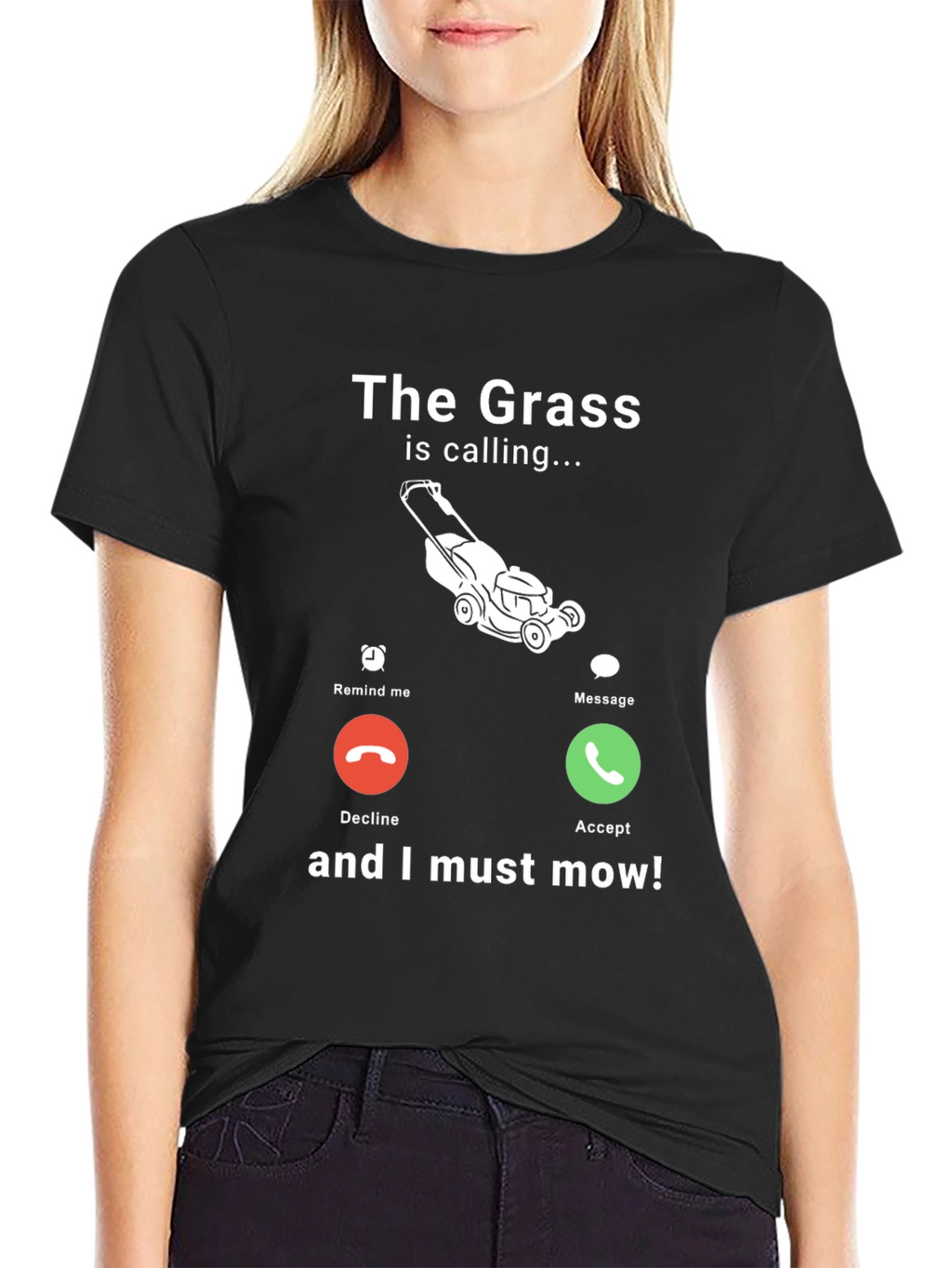 Funny The Grass is Calling Mens Graphic T-Shirt