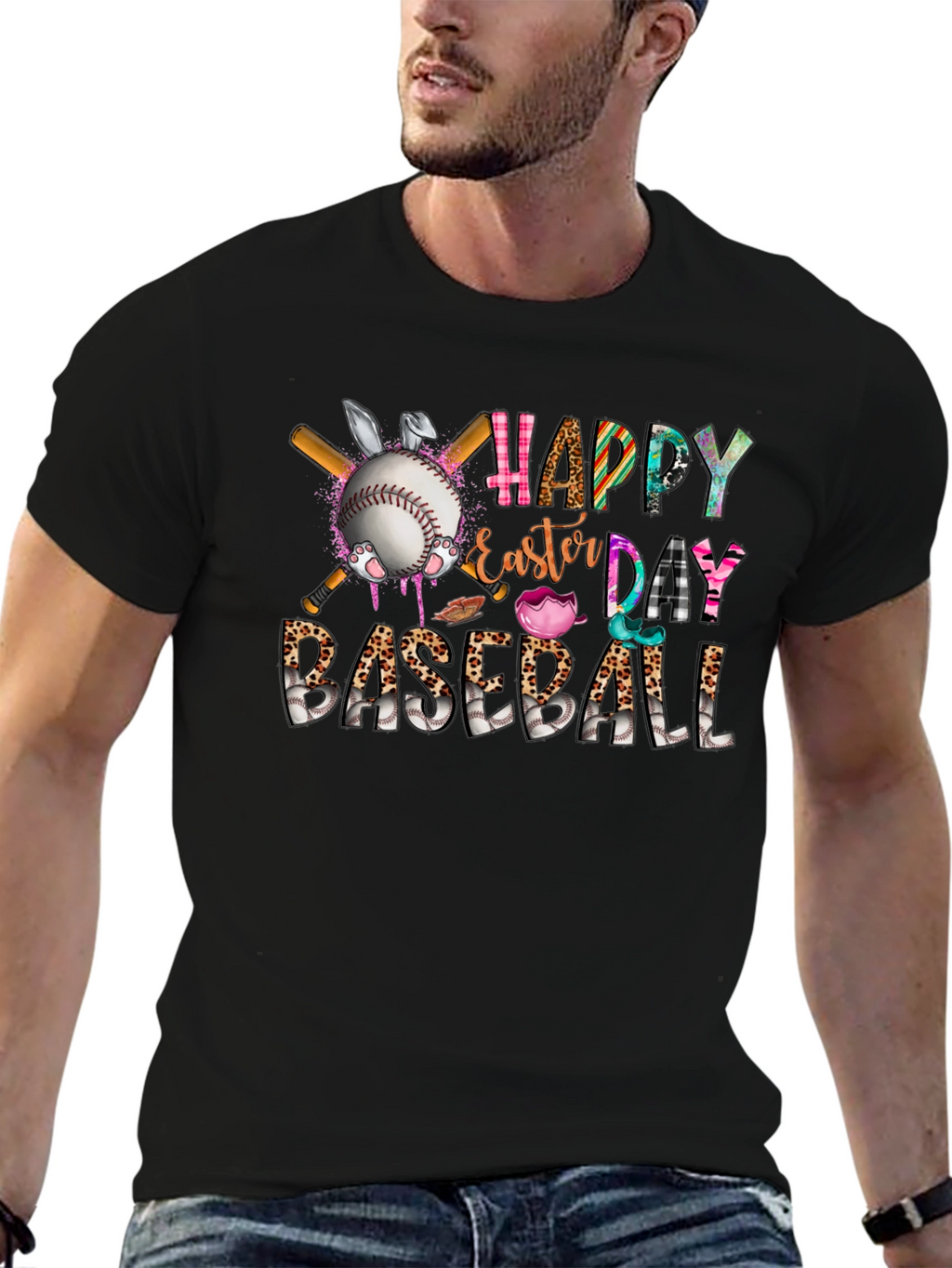 Happy Easter Day Baseball T-Shirt