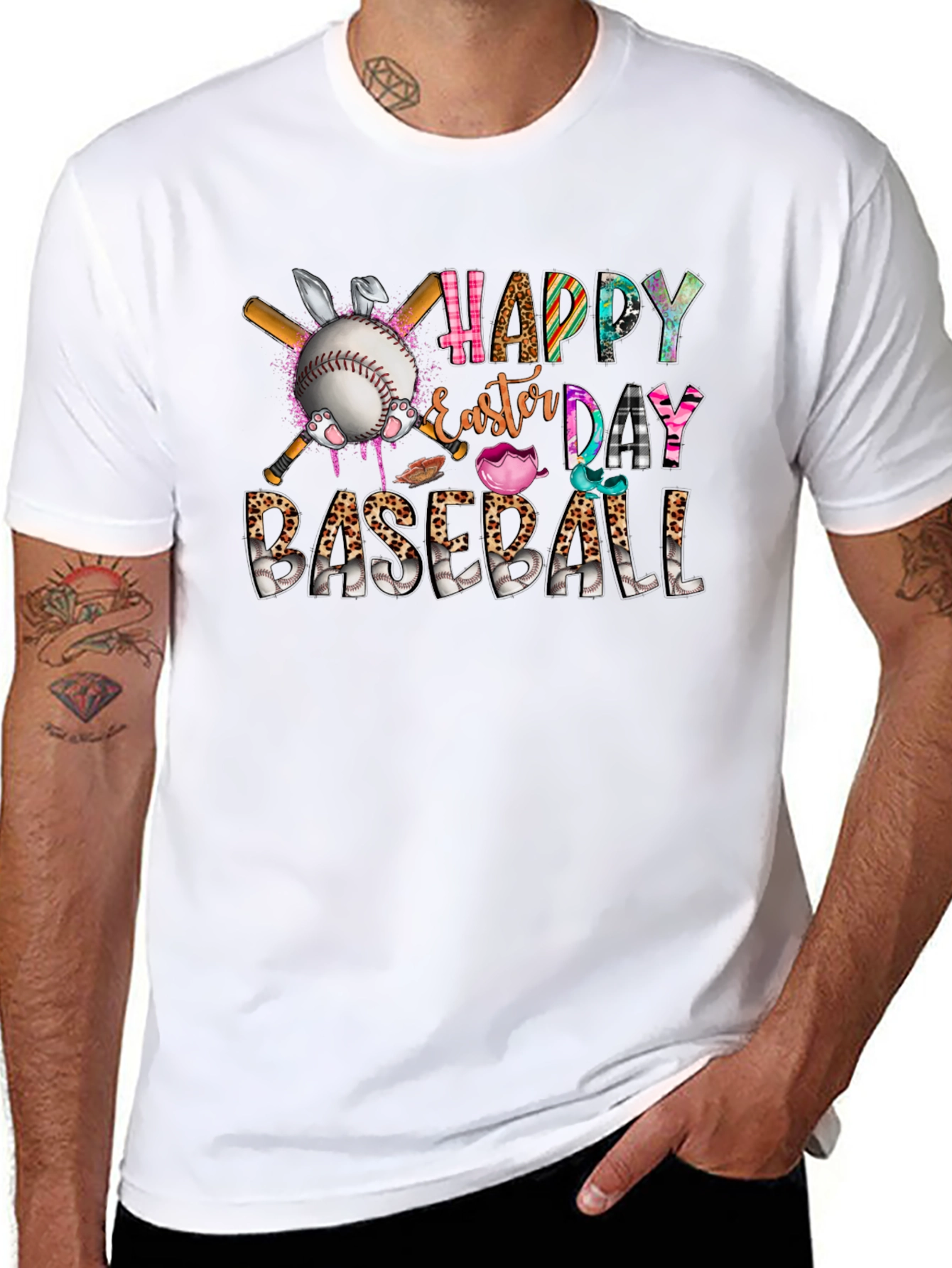 Happy Easter Day Baseball T-Shirt