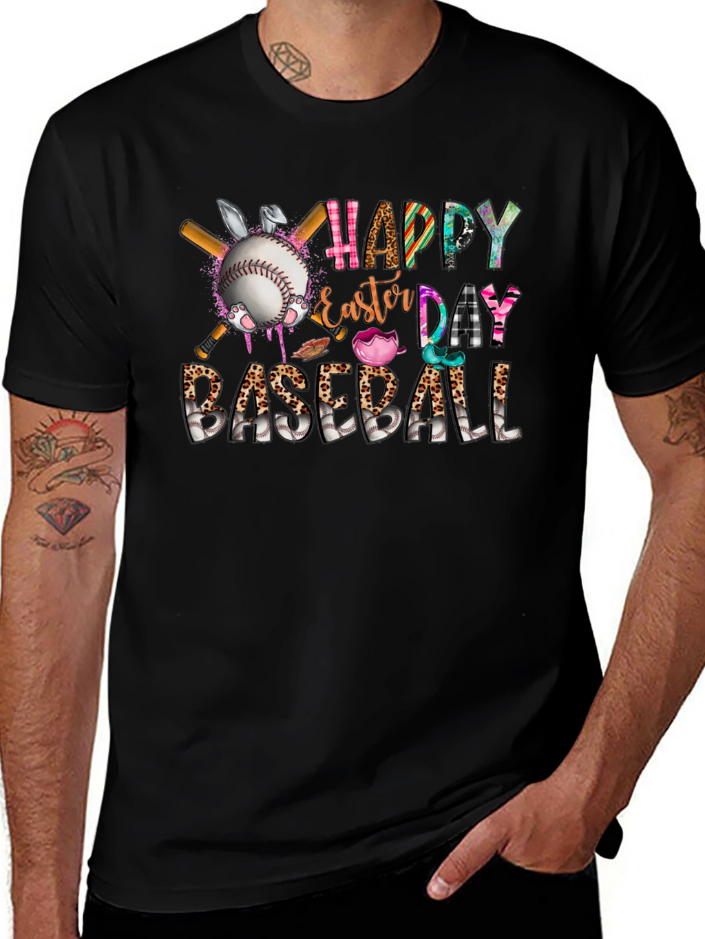 Happy Easter Day Baseball T-Shirt