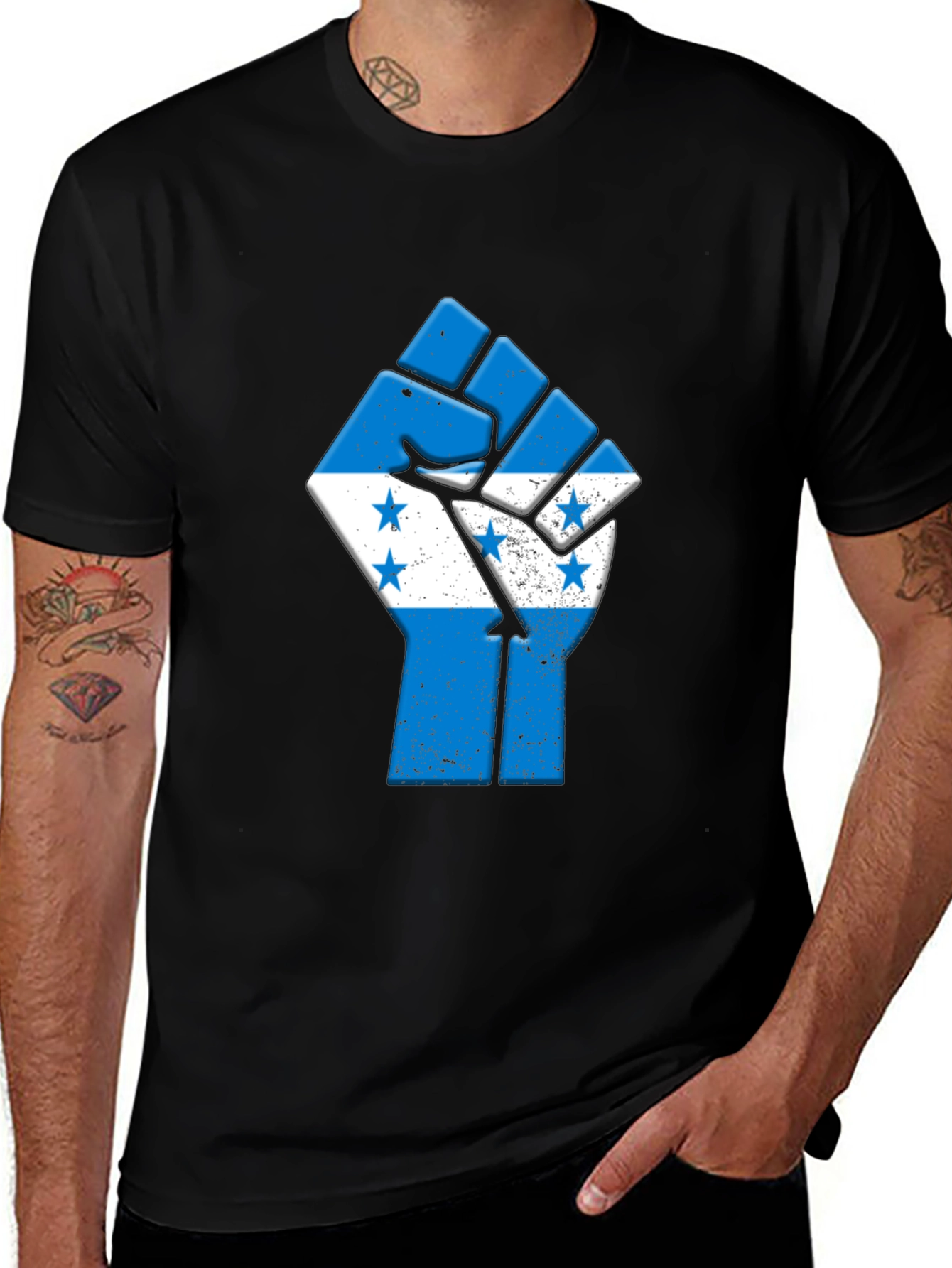 Honduras Fist T-Shirt - Black Pride Tee