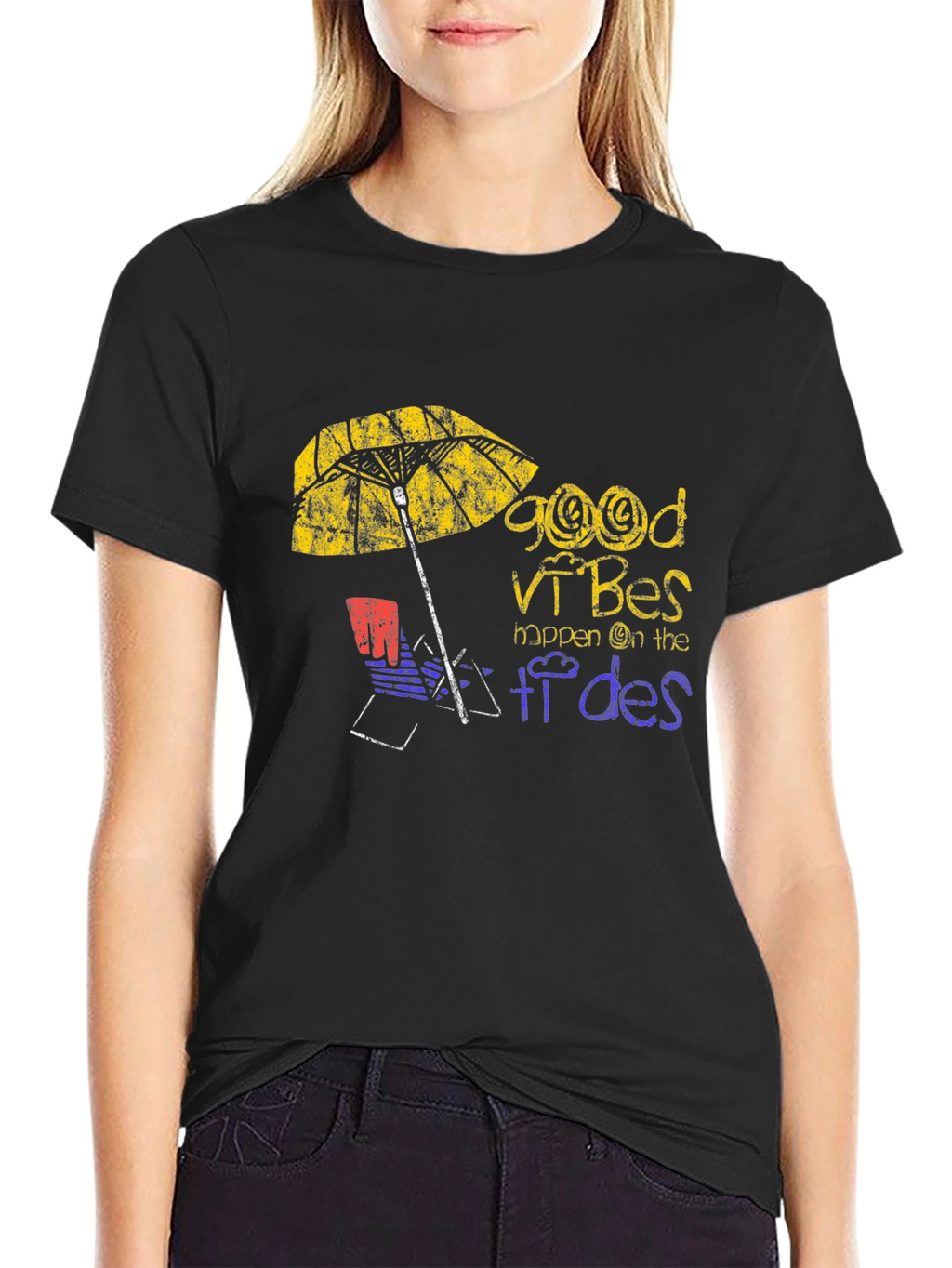 Good Vibes Beach T-Shirt - Relaxed Summer Style