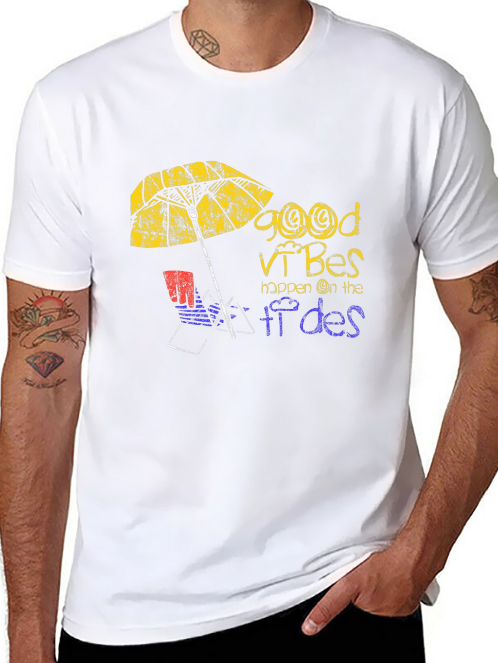 Good Vibes Beach T-Shirt - Relaxed Summer Style