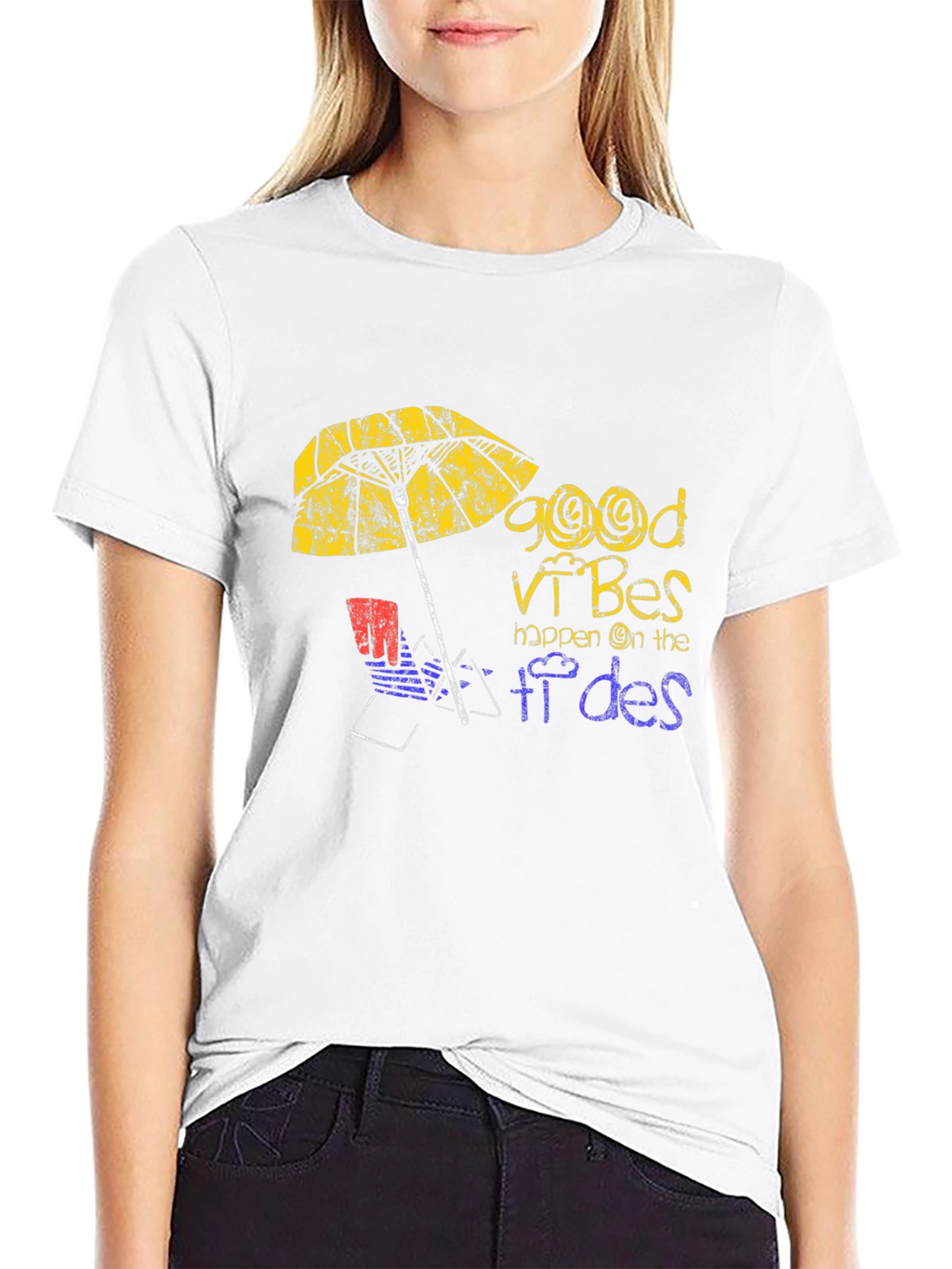 Good Vibes Beach T-Shirt - Relaxed Summer Style