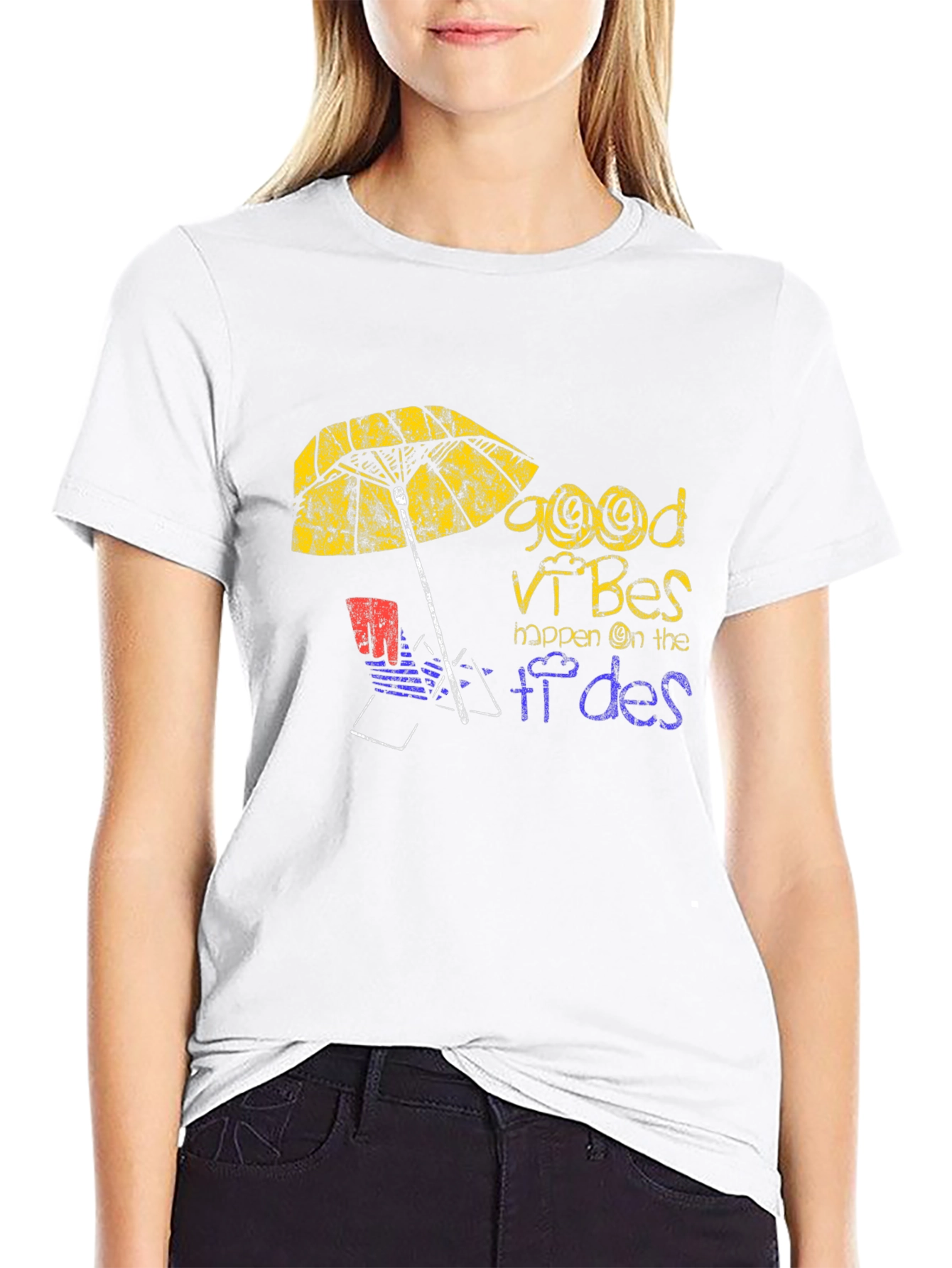 Good Vibes Beach T-Shirt - Relaxed Summer Style
