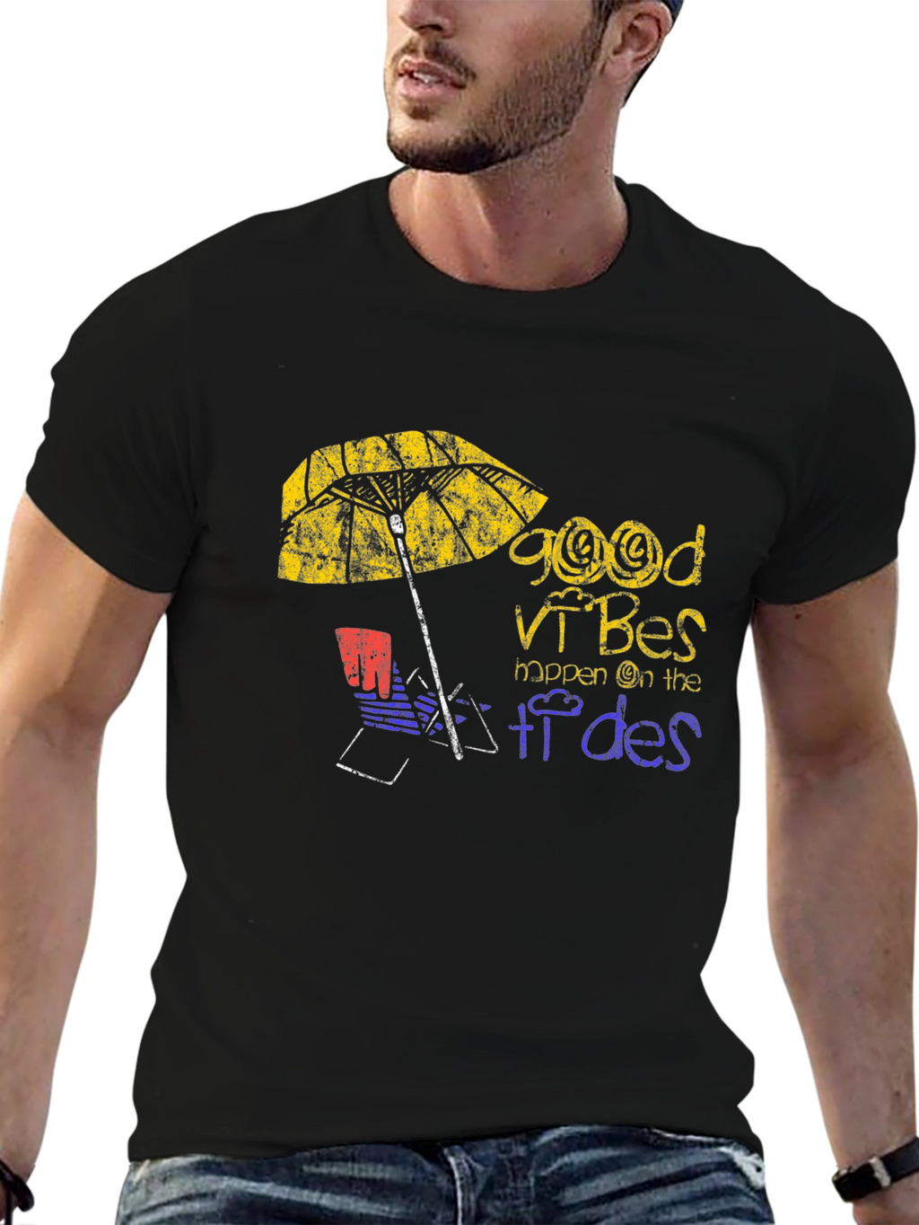 Good Vibes Beach T-Shirt - Relaxed Summer Style