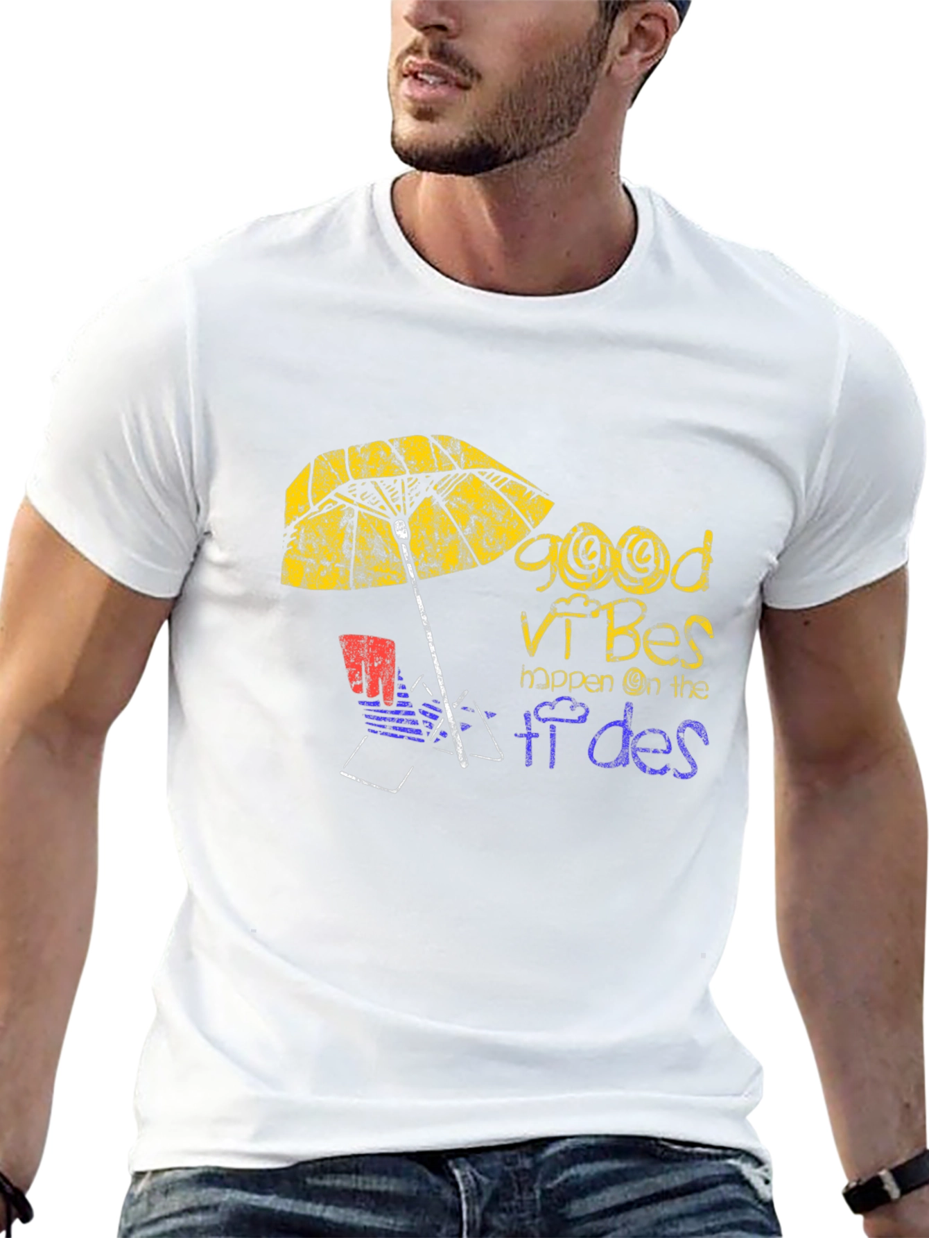 Good Vibes Beach T-Shirt - Relaxed Summer Style