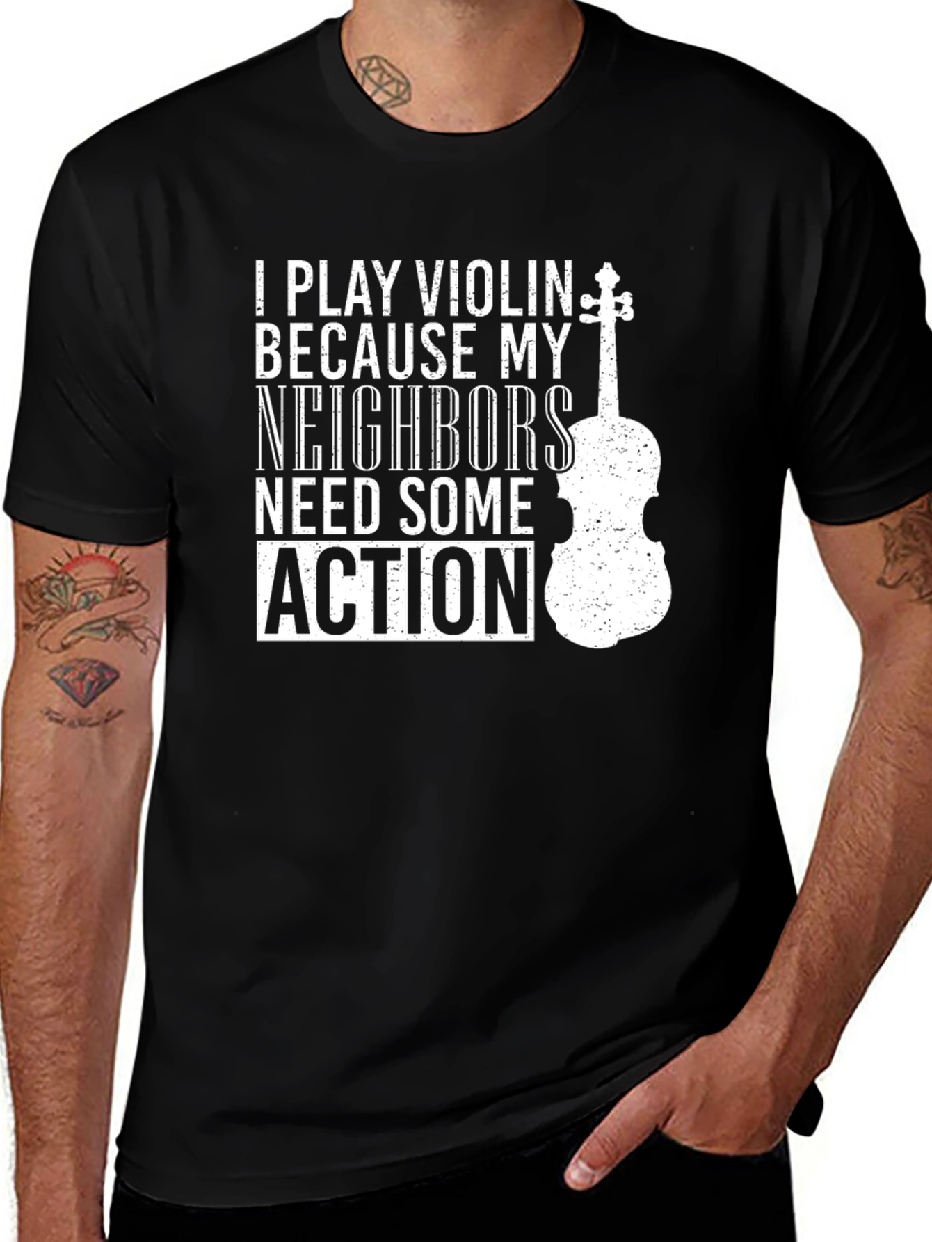 Funny Violin Player Graphic Tee