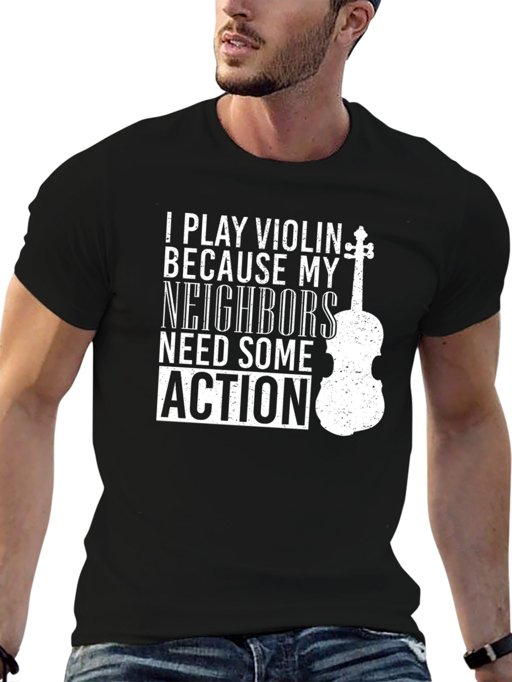 Funny Violin Player Graphic Tee