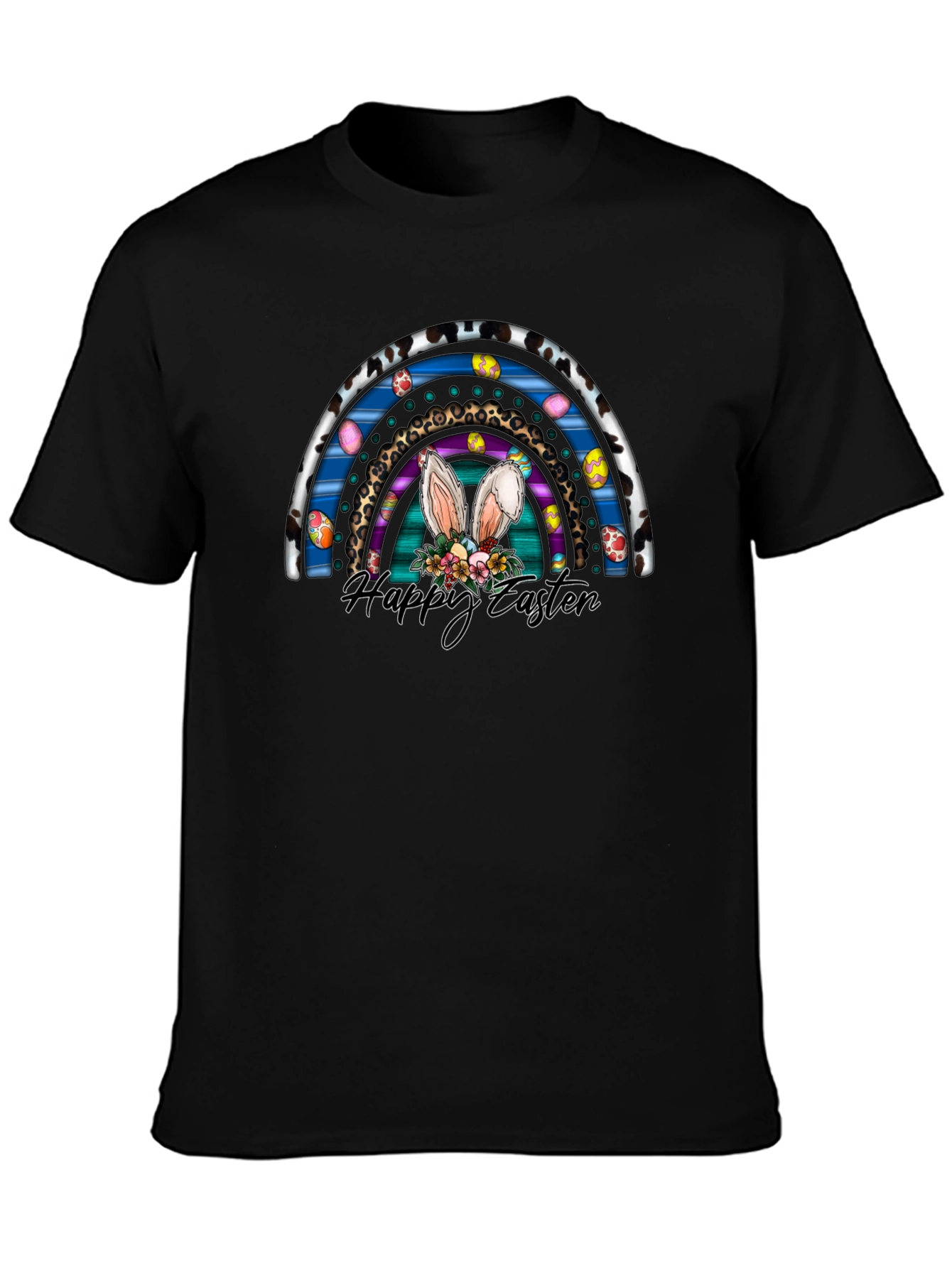 Happy Easter Rainbow Bunny Ears T-Shirt