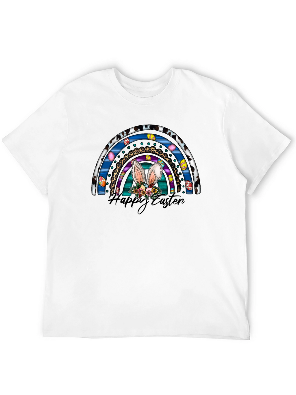 Happy Easter Rainbow Bunny Ears T-Shirt