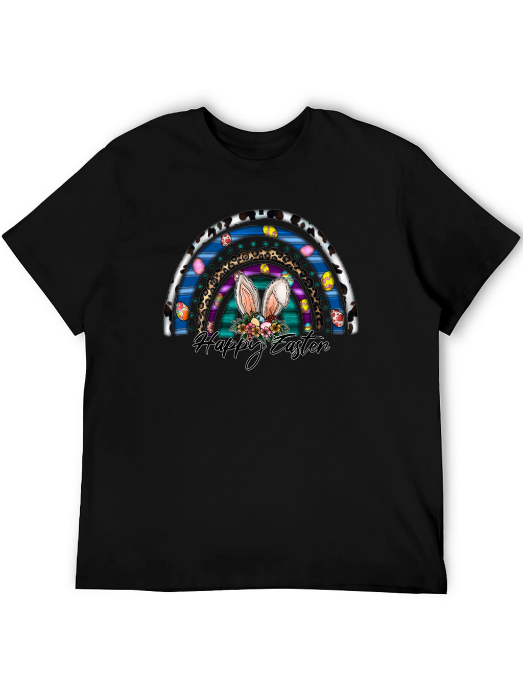 Happy Easter Rainbow Bunny Ears T-Shirt