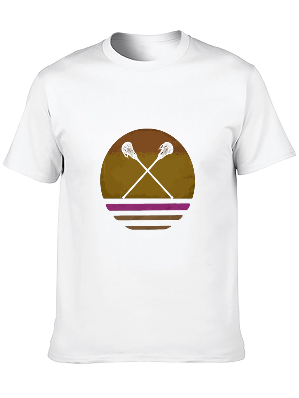 Lacrosse Sticks Sunset T-Shirt - Retro Sport Tee