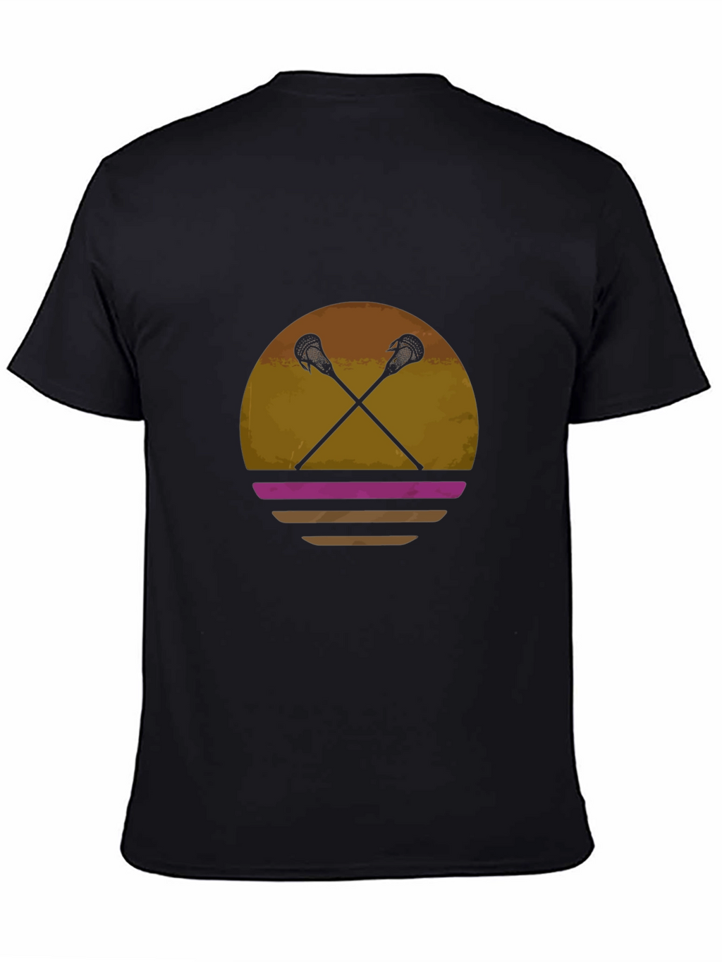 Lacrosse Sticks Sunset T-Shirt - Retro Sport Tee