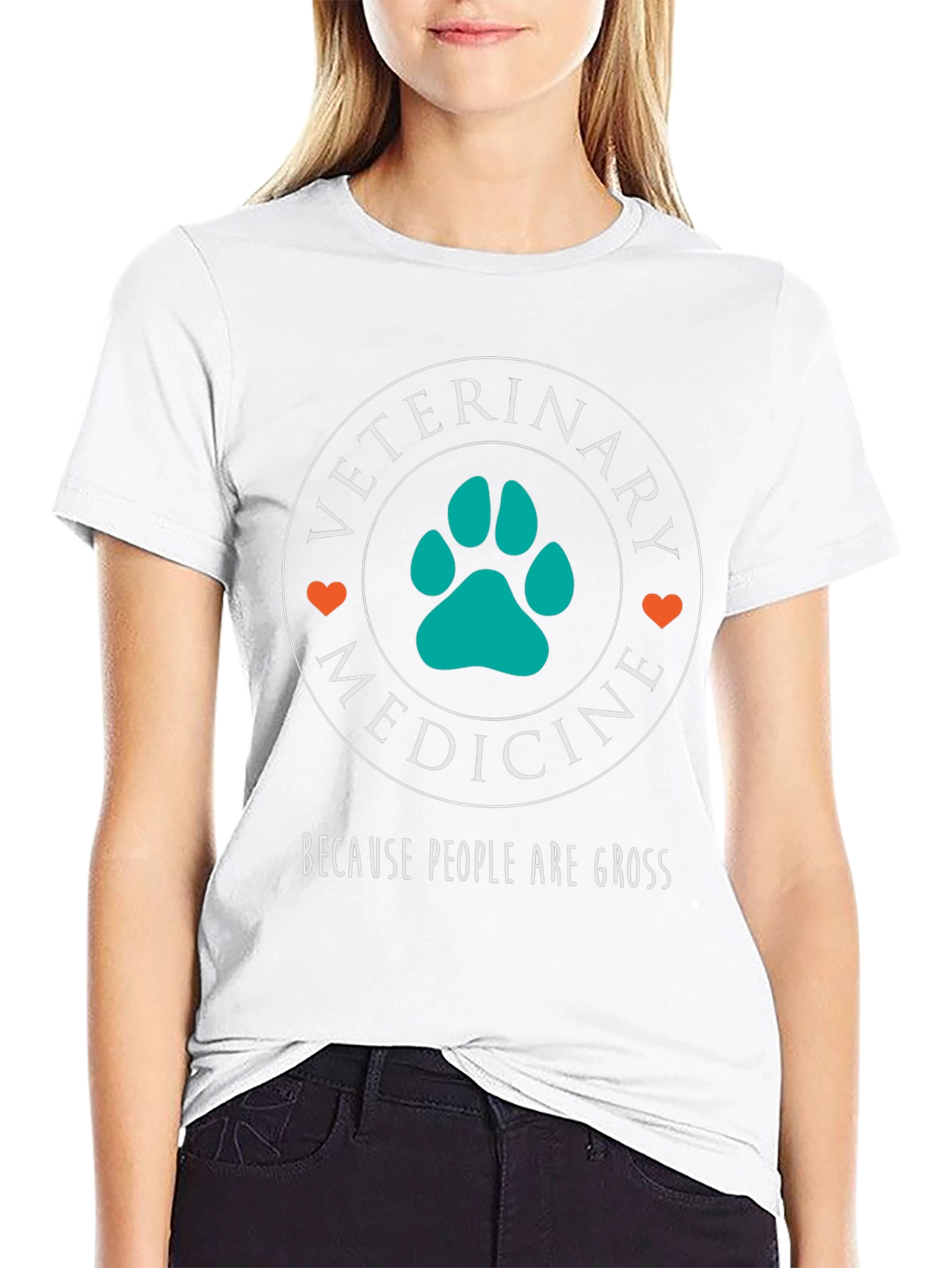 Veterinary Medicine T-Shirt - Because People Are Gross