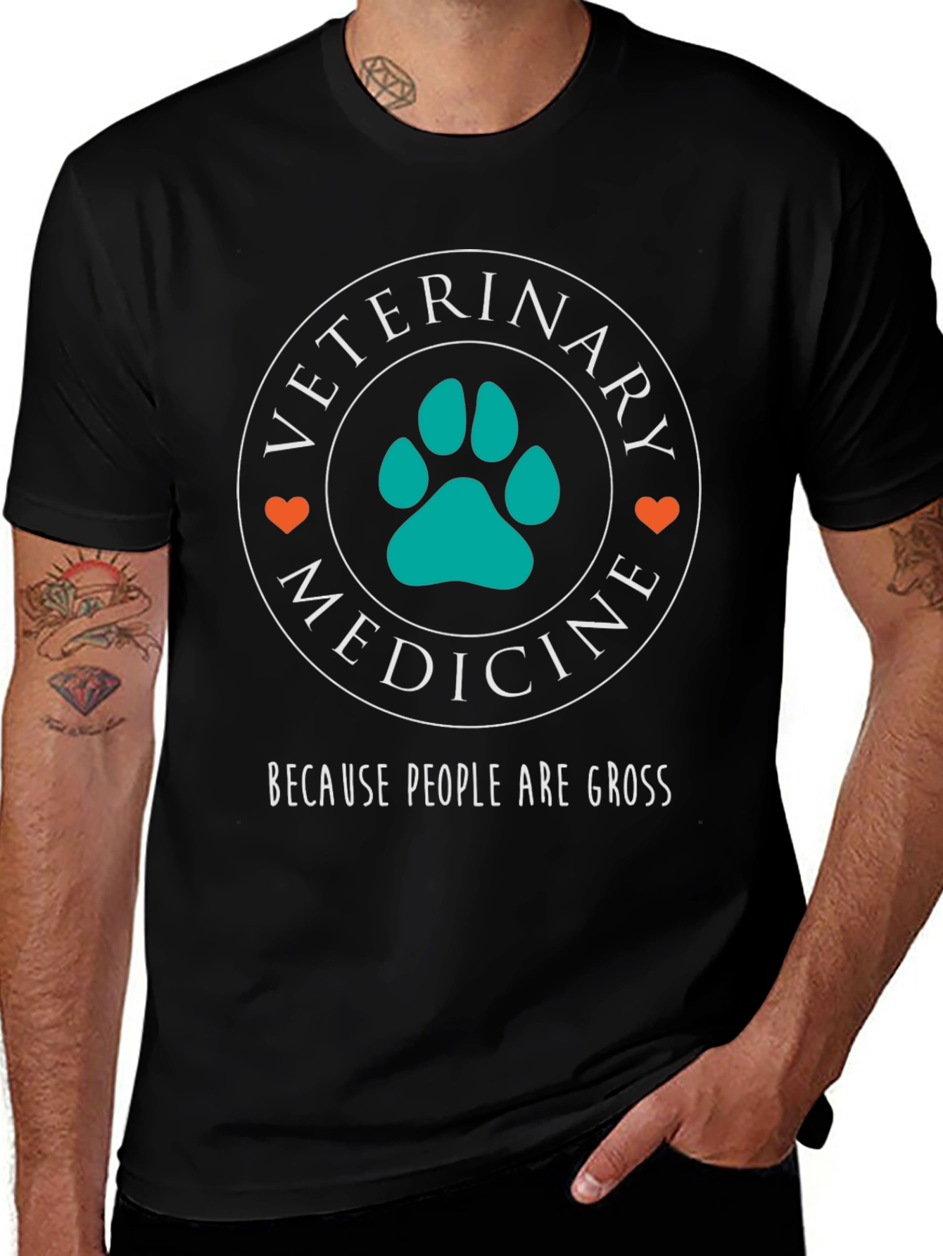 Veterinary Medicine T-Shirt - Because People Are Gross