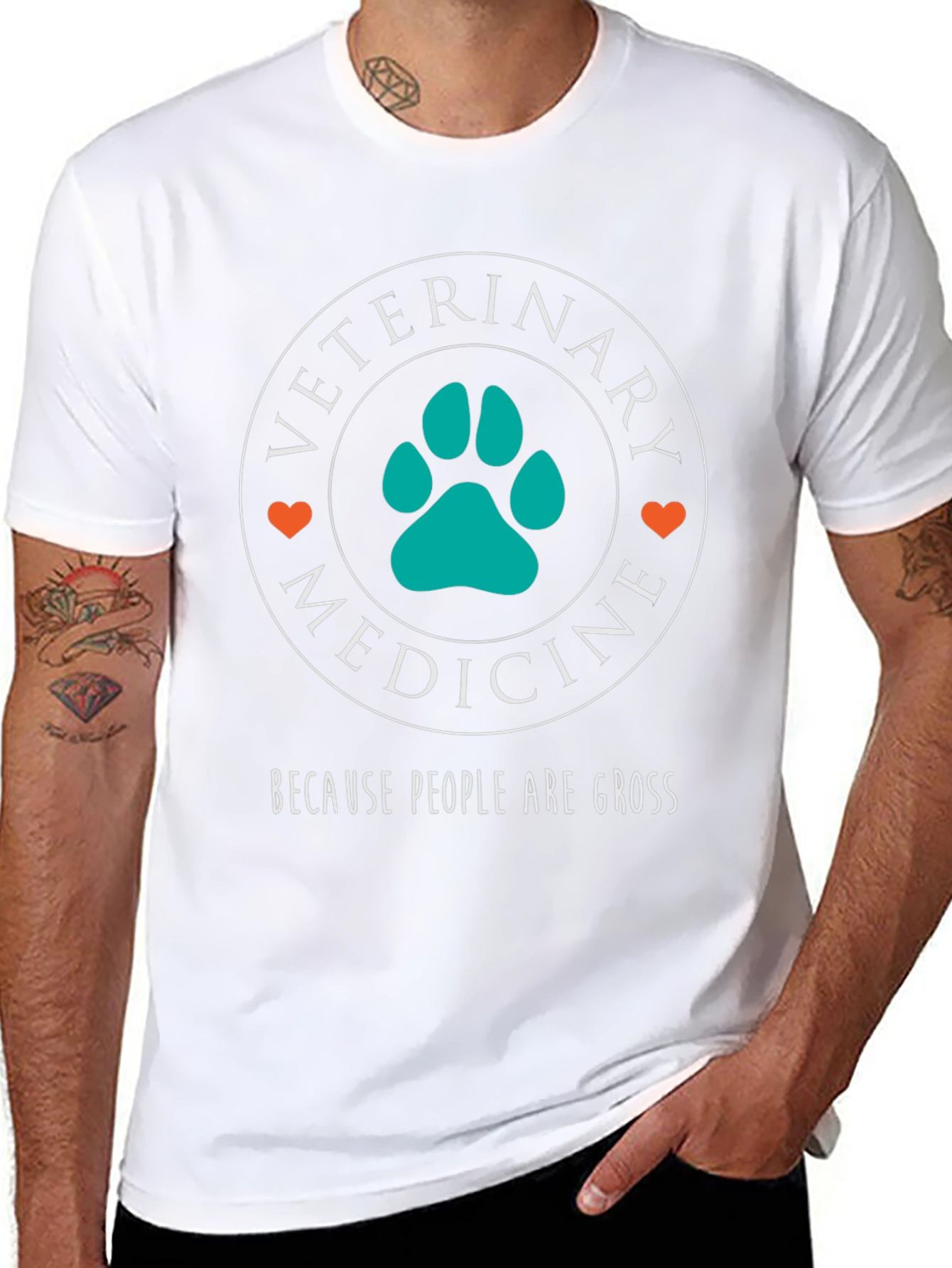 Veterinary Medicine T-Shirt - Because People Are Gross