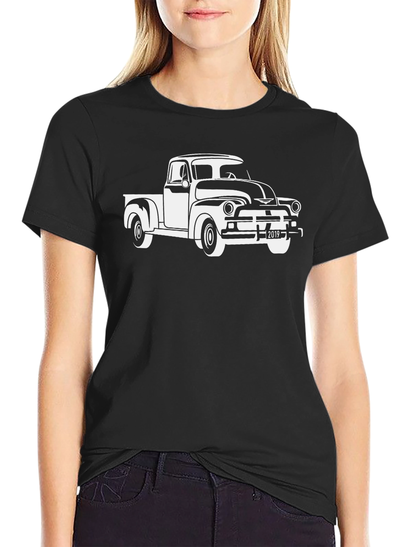 Vintage Truck Graphic Tee - Classic Black