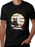 Cat on Deck T-Shirt - Whimsical Design