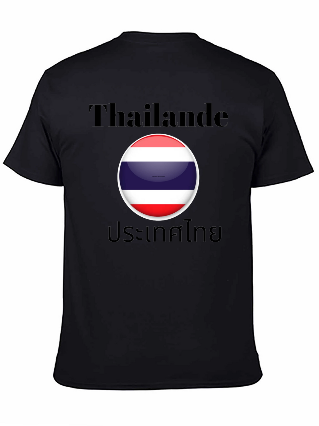 Thailand Flag T-Shirt - Black Cotton Tee