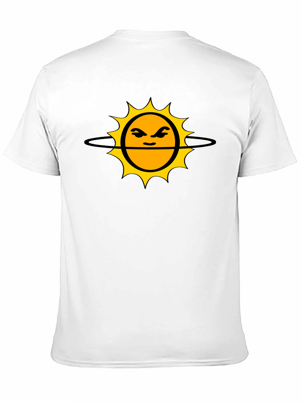 Grumpy Sun Graphic Tee - Black Cotton T-Shirt