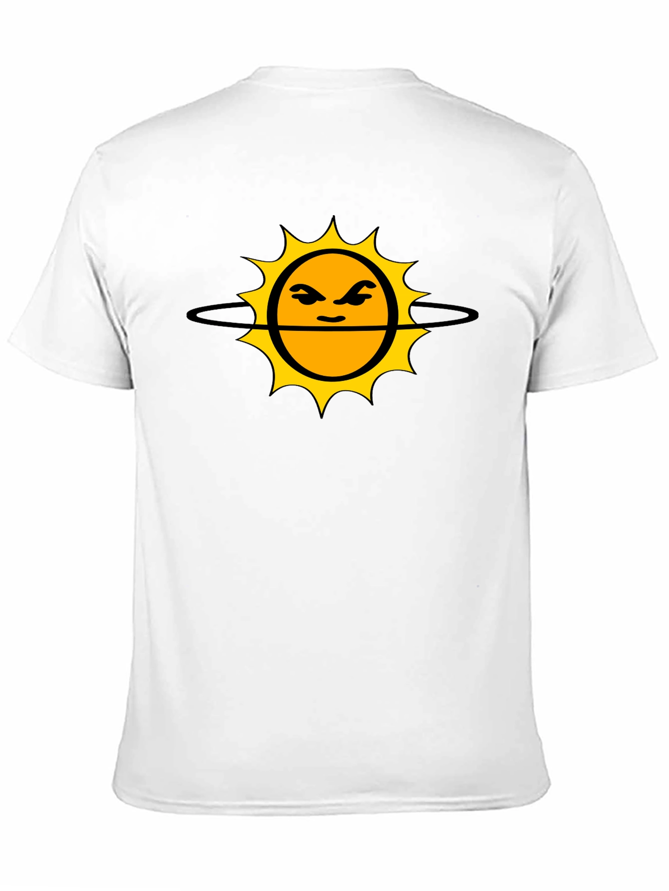 Grumpy Sun Graphic Tee - Black Cotton T-Shirt