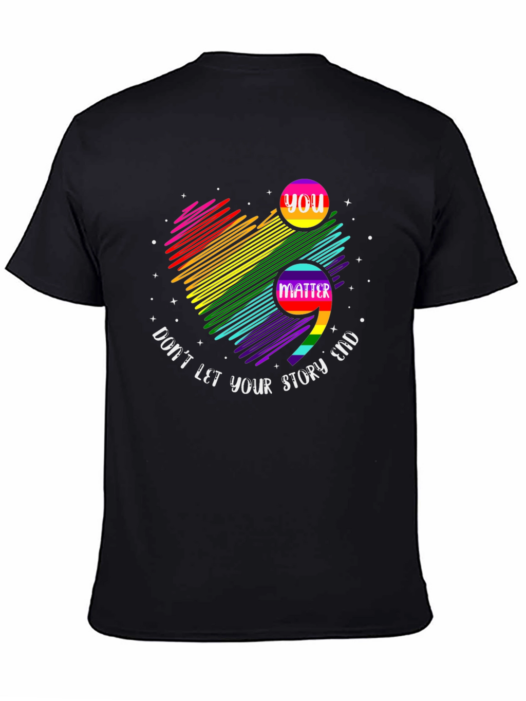 You Matter Rainbow Semicolon Graphic Tee
