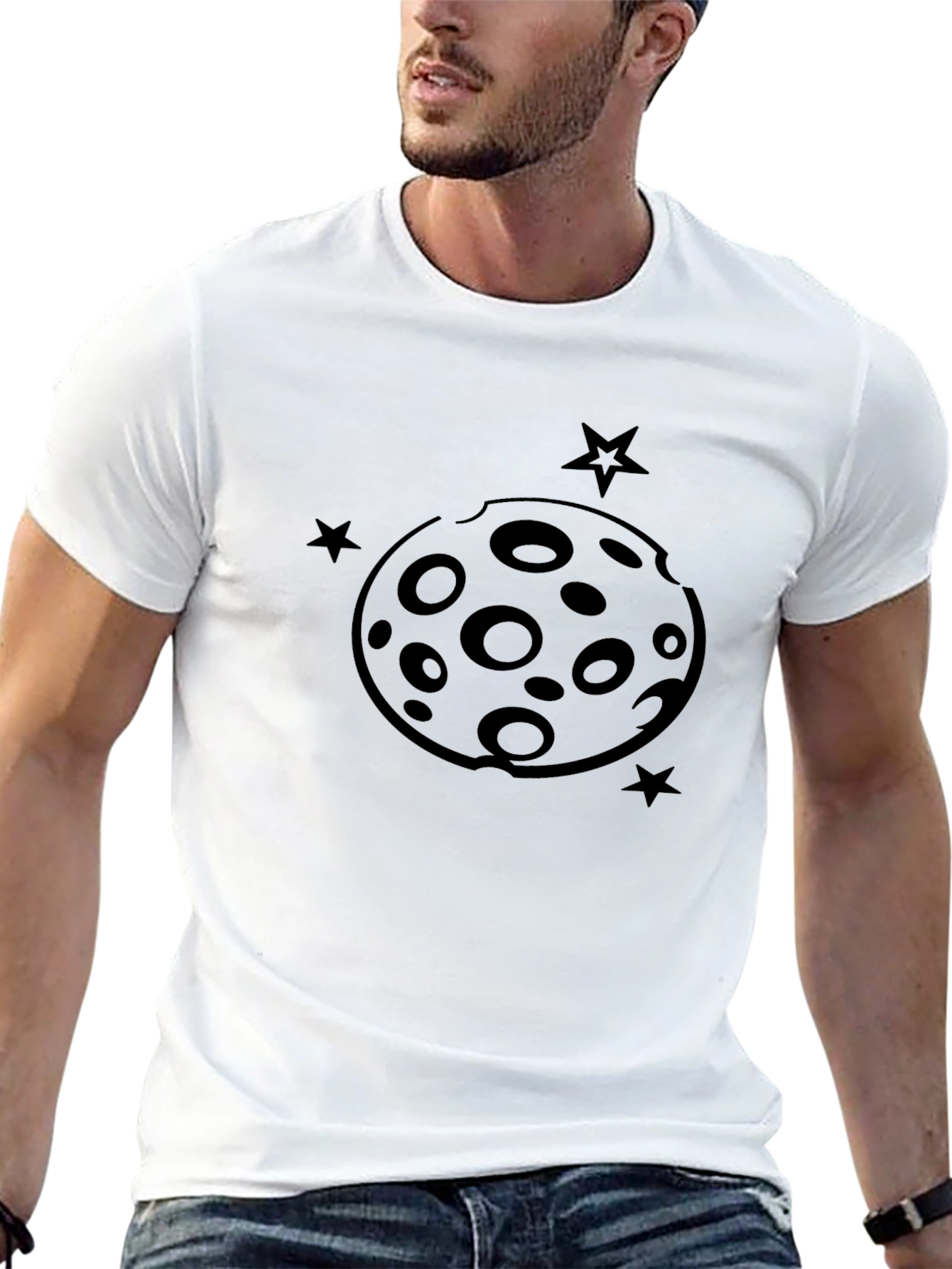 Lunar Crater T-Shirt - Mens Black Graphic Tee