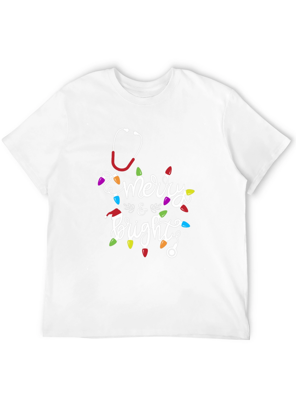 Merry & Bright Nurse Christmas T-Shirt