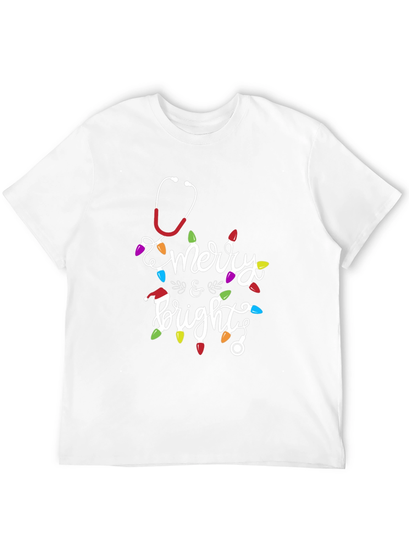 Merry & Bright Nurse Christmas T-Shirt