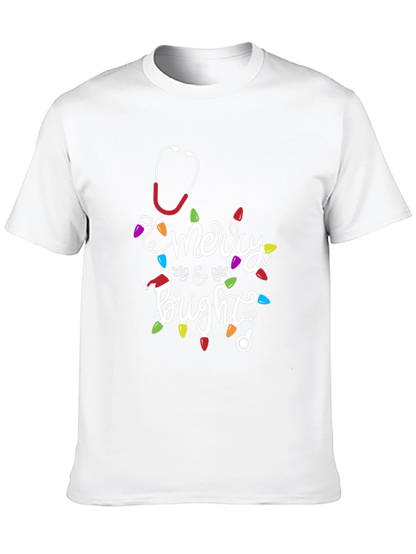 Merry & Bright Nurse Christmas T-Shirt