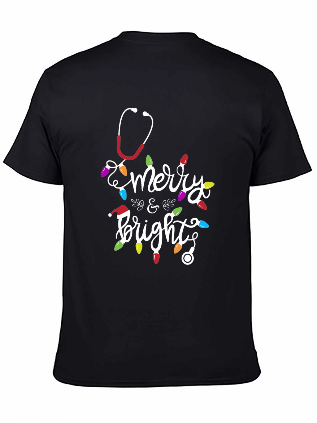 Merry & Bright Nurse Christmas T-Shirt