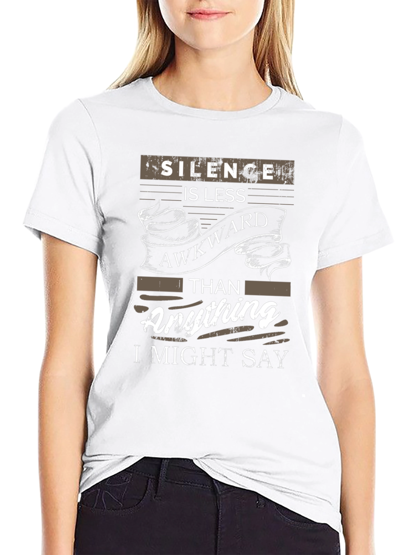 Silence is Less Awkward Graphic T-Shirt
