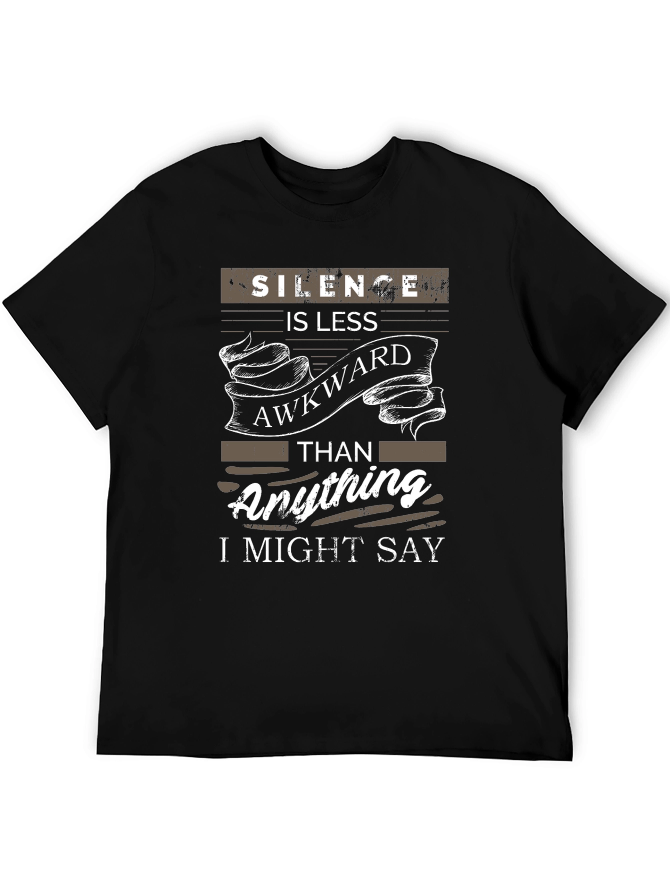 Silence is Less Awkward Graphic T-Shirt