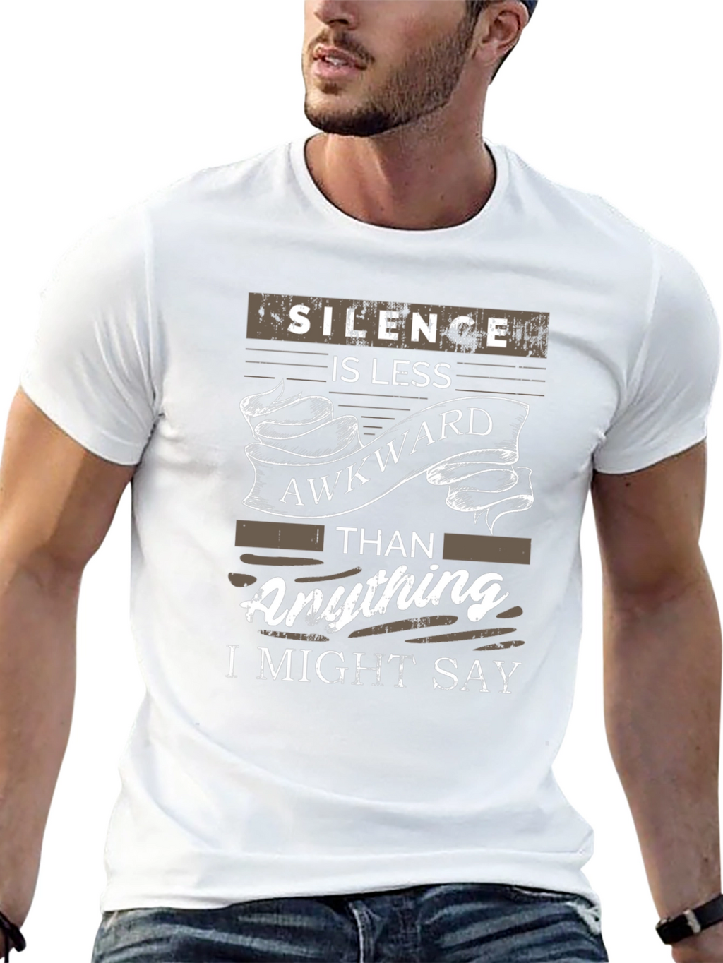 Silence is Less Awkward Graphic T-Shirt