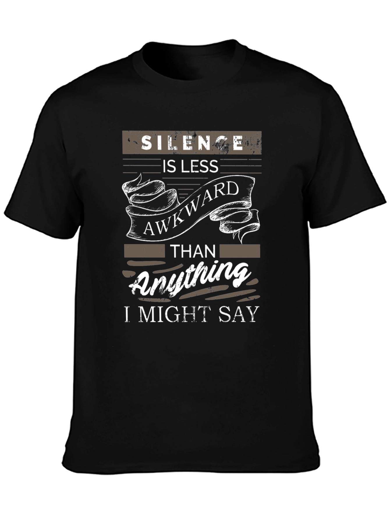 Silence is Less Awkward Graphic T-Shirt