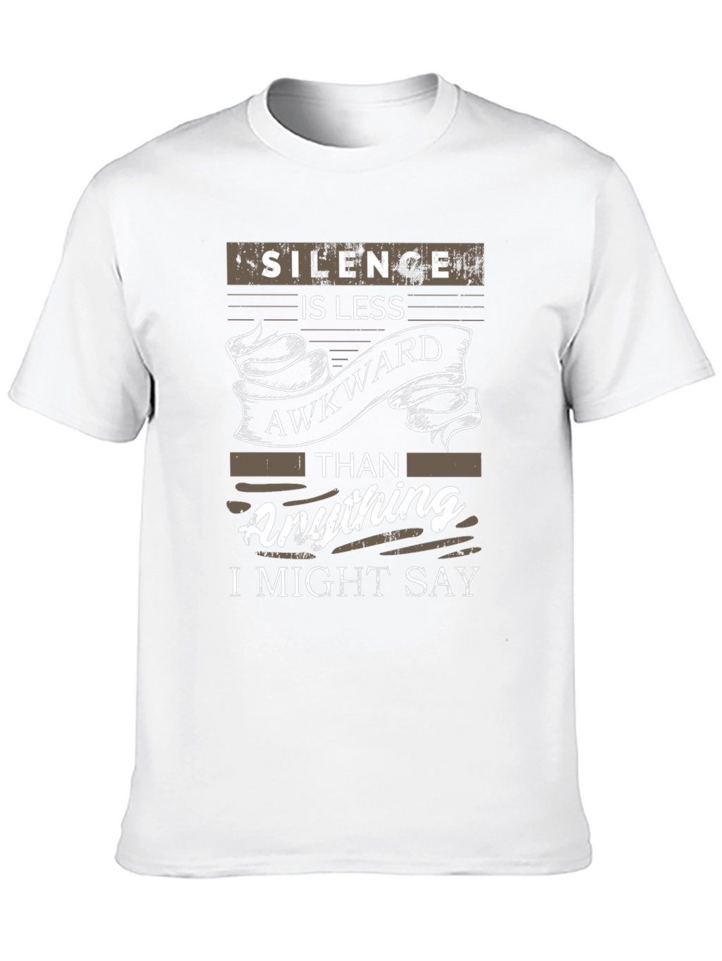 Silence is Less Awkward Graphic T-Shirt