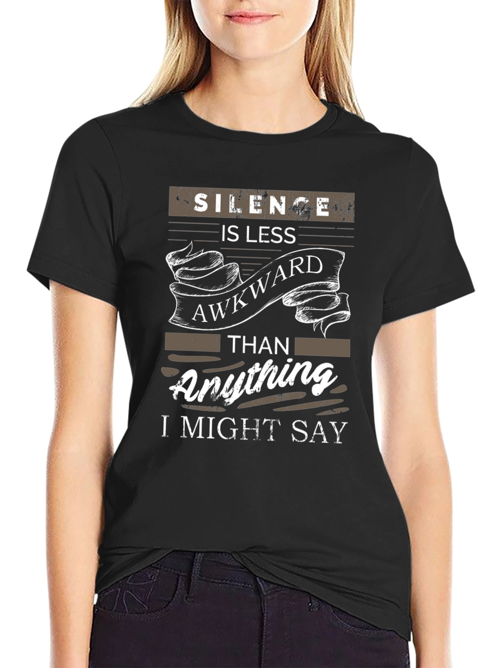 Silence is Less Awkward Graphic T-Shirt