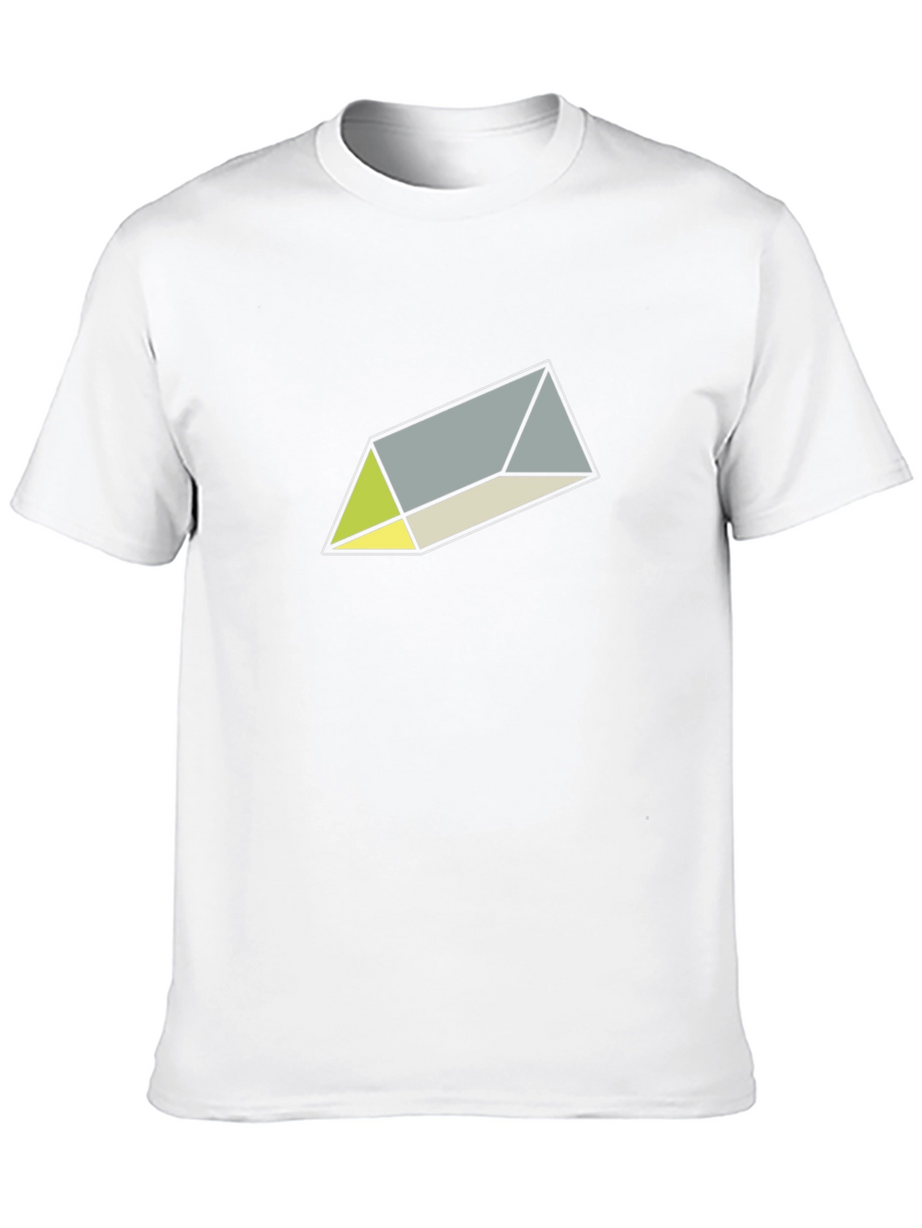 Geometric Prism Graphic Tee - Sleek Black T-Shirt
